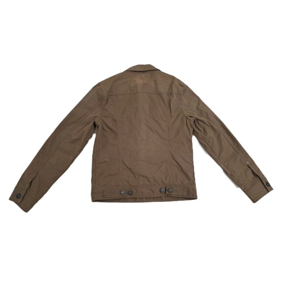 American Eagle “Waxed Style” Canvas Men’s Size Small Brown Trucker Jacket Coat - Picture 7 of 12